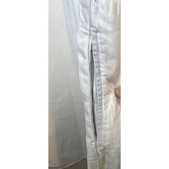 CLOTH & STONE Blue Lightwash Halter Neck Cropped Wide Leg Jumpsuit Pockets Sz XS - Picture 6 of 16